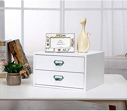 2 Layer Wood Desktop File Organizer with Drawers O43768