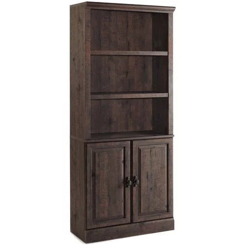 Heritage Walnut Finish 5 Shelf Bookcase with Doors U450484