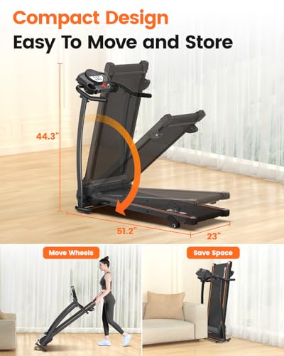 3.0HP Foldable Treadmill with Incline L858