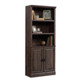 Heritage Walnut Finish 5 Shelf Bookcase with Doors U450484
