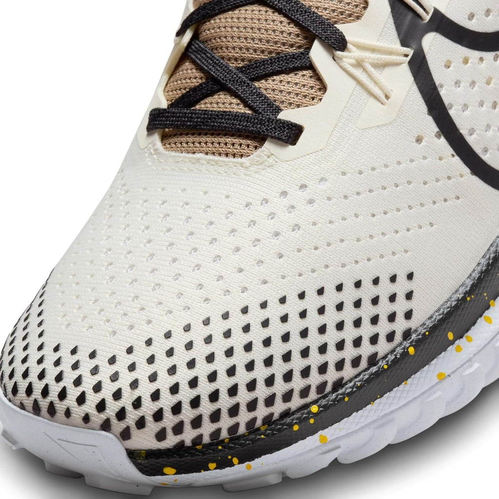 Pale Ivory Khaki White Black Trail Running Shoes Size 8 N714