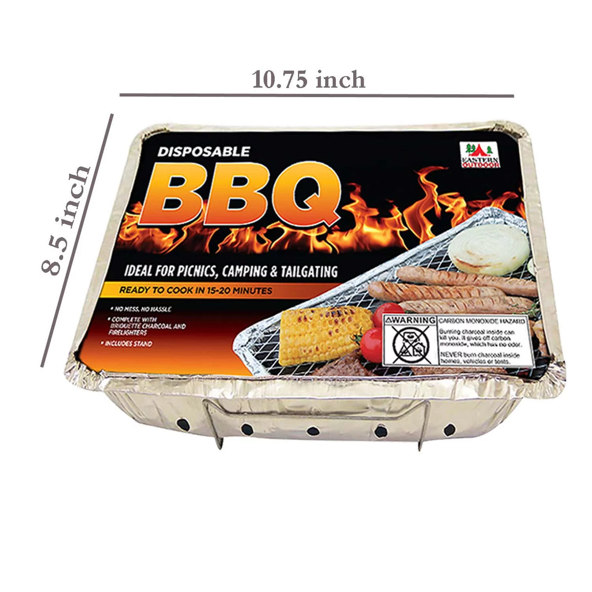 Disposable Aluminum Charcoal Grill 3 Pack 8.5 X 10.75 inch R487579