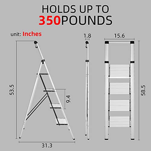 Gold Aluminum Folding Ladder Stool Z48133