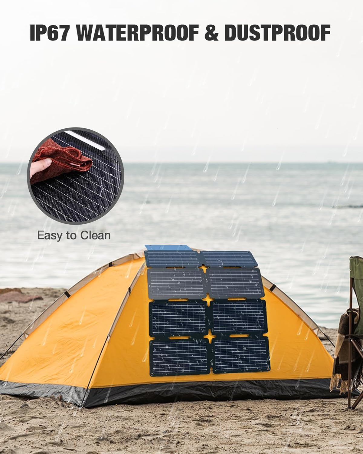 Portable Power Station 300W (Peak 600W) with 80W Foldable Solar Panel, 288Wh Solar Generator, 110V Pure Sine Wave AC Outlet Backup Lithium Battery L9750