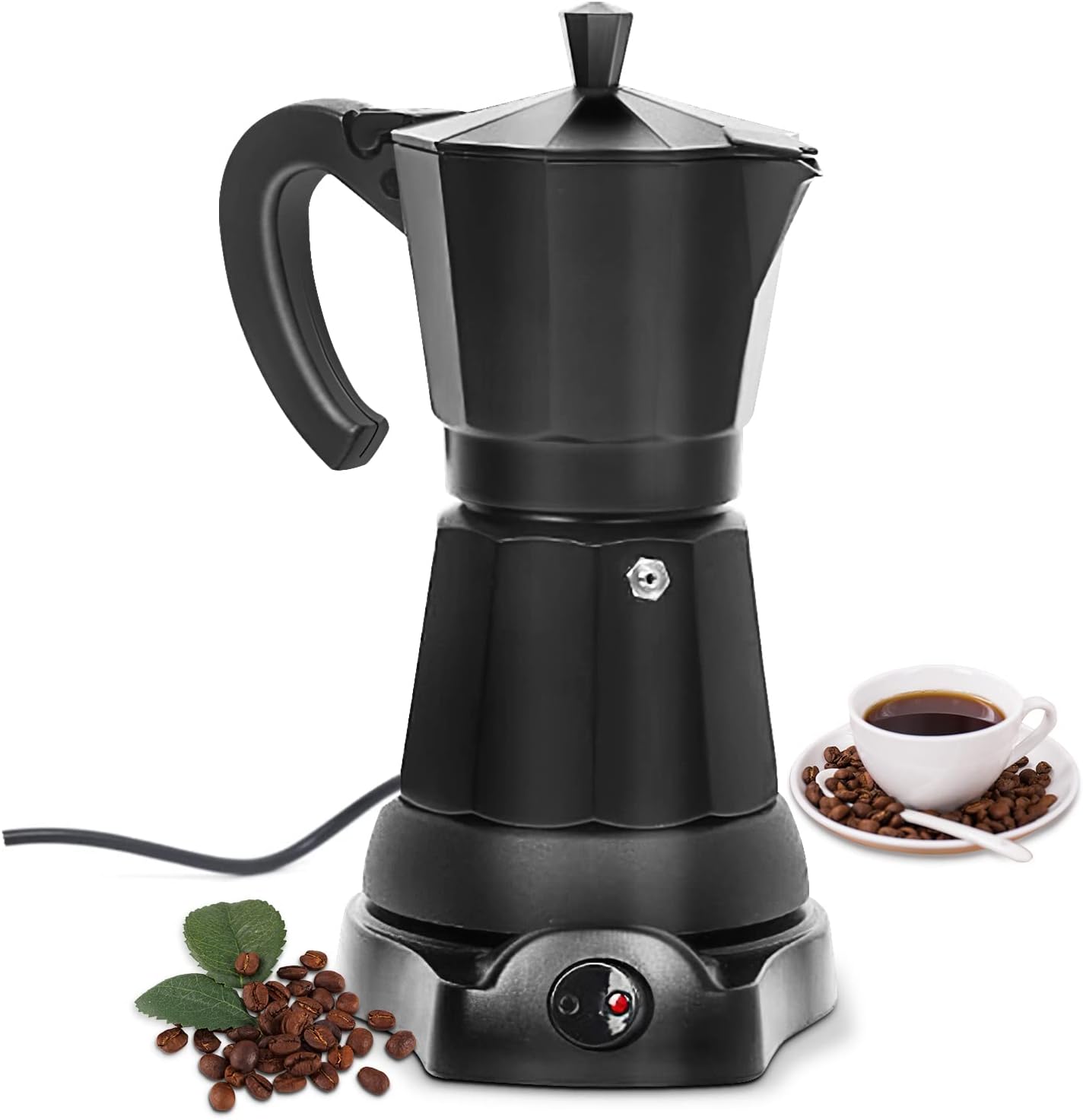 6 Cup Aluminum Electric Mocha Pot G983981