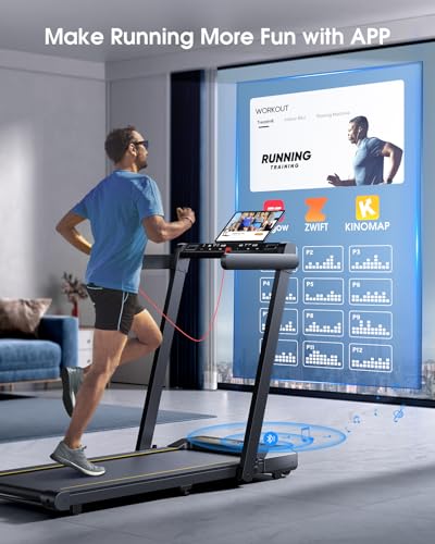2 in 1 Folding Treadmill, 2.5HP Under Desk Treadmill with Dual LED Display X589910
