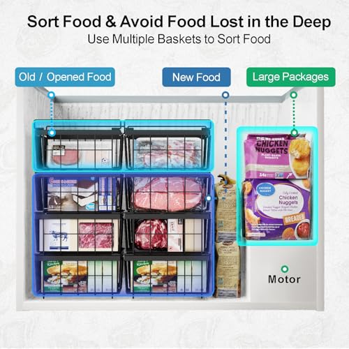 Black 2 Pack Expandable Freezer Organizer Bins P90767