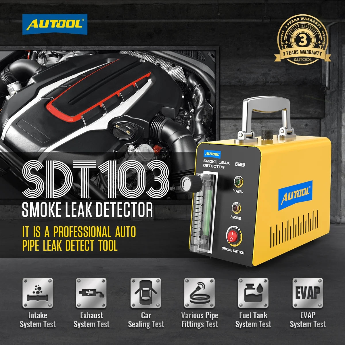 DC12V Car EVAP Smoke Machine Leak Tester X983