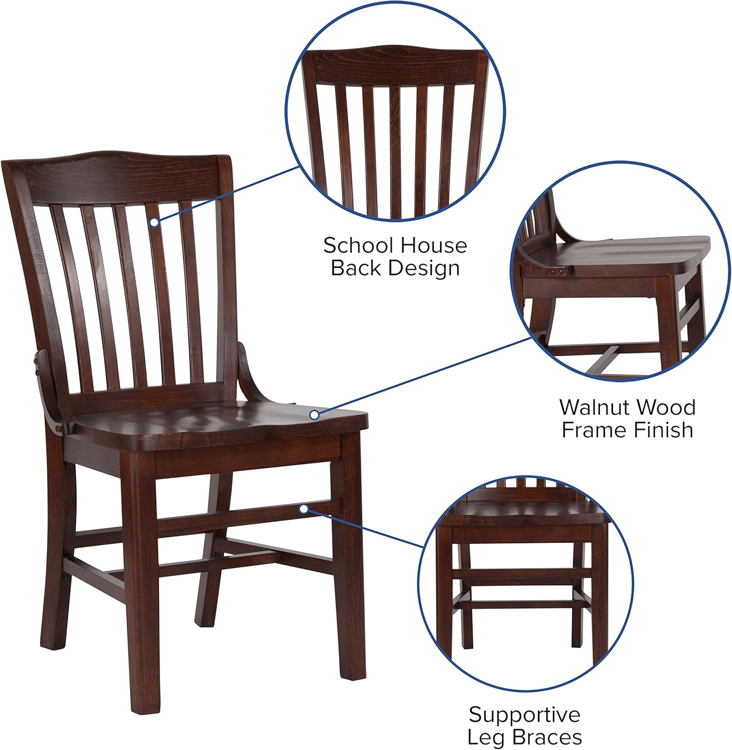 Walnut Wood Chair F987