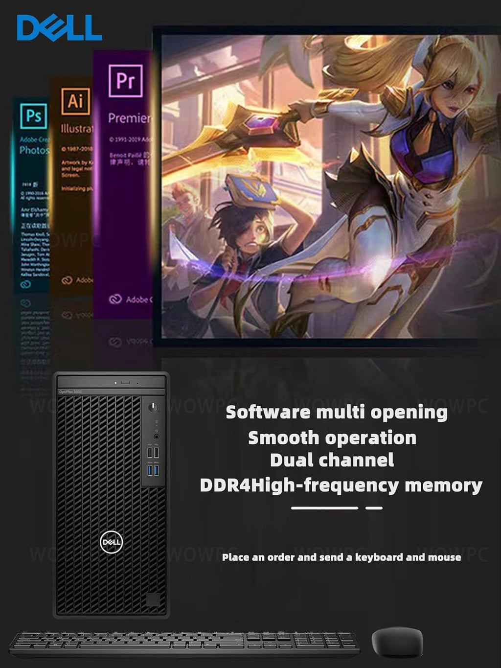 12th Gen Intel Core i5-12500 16GB RAM 256GB SSD 1TB HDD Windows 11 Pro Tower Desktop Computer G82086