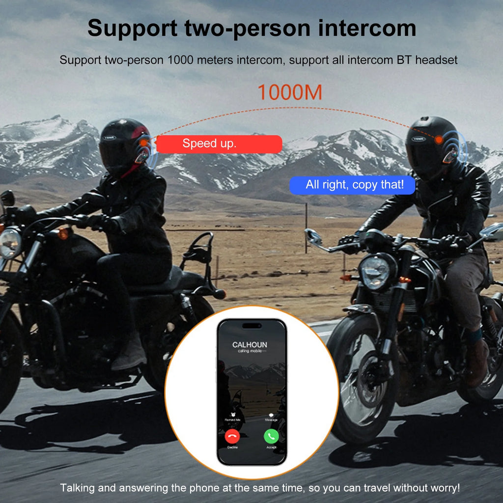 Wireless Headset BT Helmet Intercom IP67 D2657