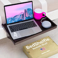 Minimalist Black Wood Bedside Shelf F756530