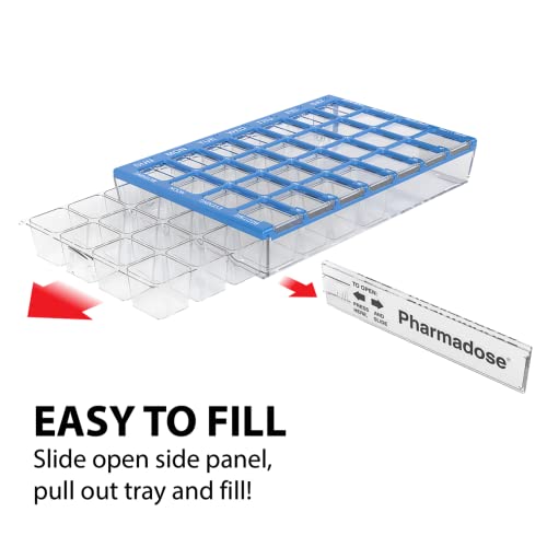 Weekly AM/PM Pill Case, 4 Times a Day, Blue H278462