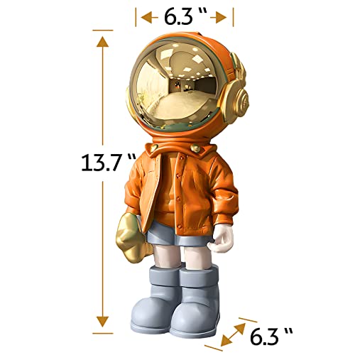 Blue Polyresin Astronaut Statue L95557