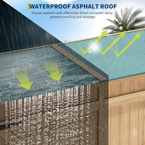 33.52 CU.FT Outdoor Storage Shed with Waterproof Asphalt Roof C3619