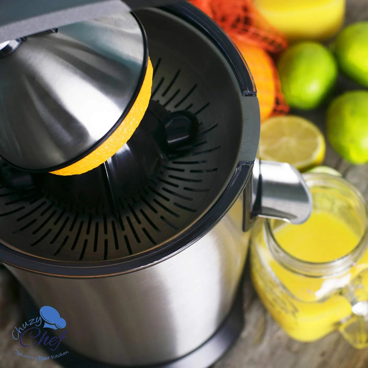 Stainless Steel Electric Citrus Juicer with Anti-Drip Citrus Press 300 Watt Motor K711