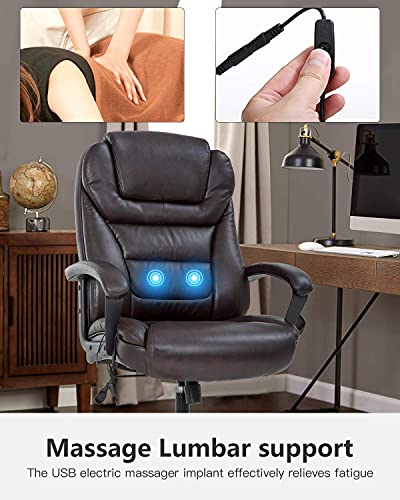 White PU Leather Ergonomic Desk Chair P4612