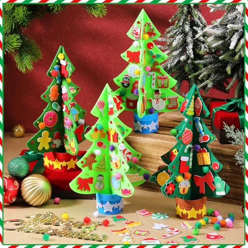 408 Pcs Christmas Tree Felt DIY Craft Kits E944