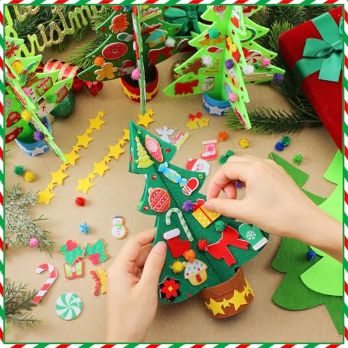 408 Pcs Christmas Tree Felt DIY Craft Kits E944