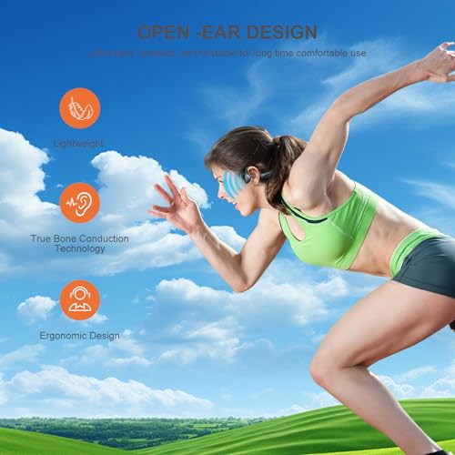 Bone Conduction Headphones with HD Mic, 12hrs Playtime, IPX6 Waterproof B18275
