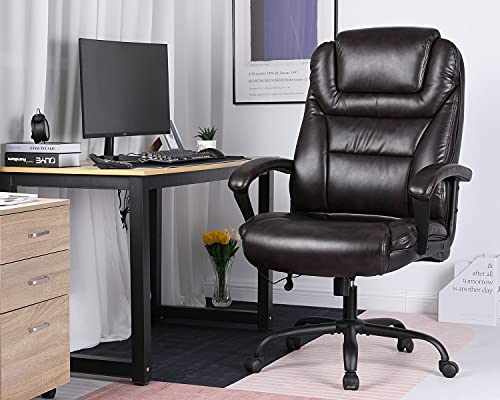 White PU Leather Ergonomic Desk Chair P4612