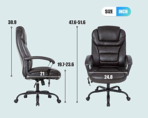 White PU Leather Ergonomic Desk Chair P4612