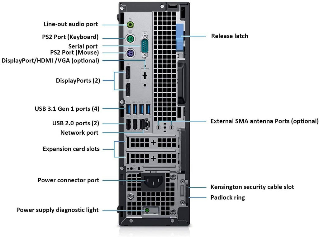 Dell OptiPlex 7070 SFF Desktop Computer, Intel Hexa Core i7-8700 3.20GHz, 16GB DDR4 RAM, 1TB NVMe M.2 SSD, Windows 11 Pro, Wireless Keyboard & Mouse P6492