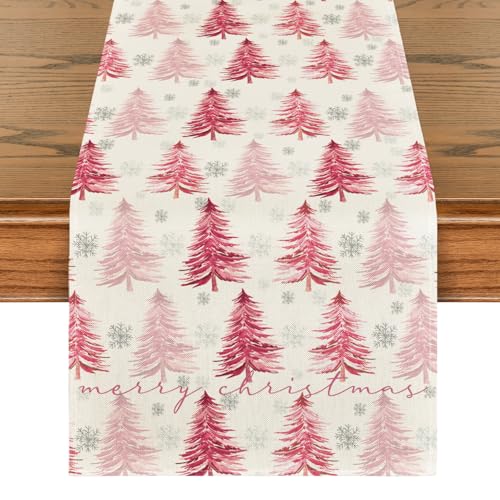 Green Christmas Table Runner 13x72 Inch E442