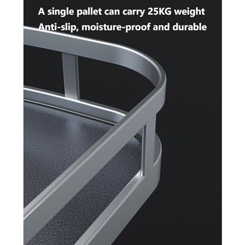 2-Tier Grey Pull Out Shelf Kitchen Cabinet Storage Rack I367