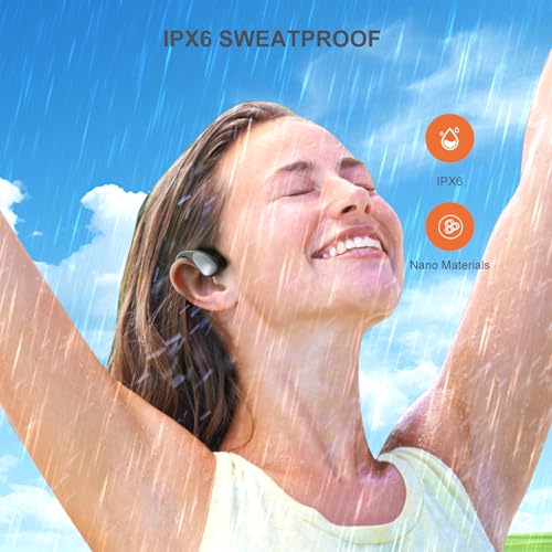 Bone Conduction Headphones with HD Mic, 12hrs Playtime, IPX6 Waterproof B18275