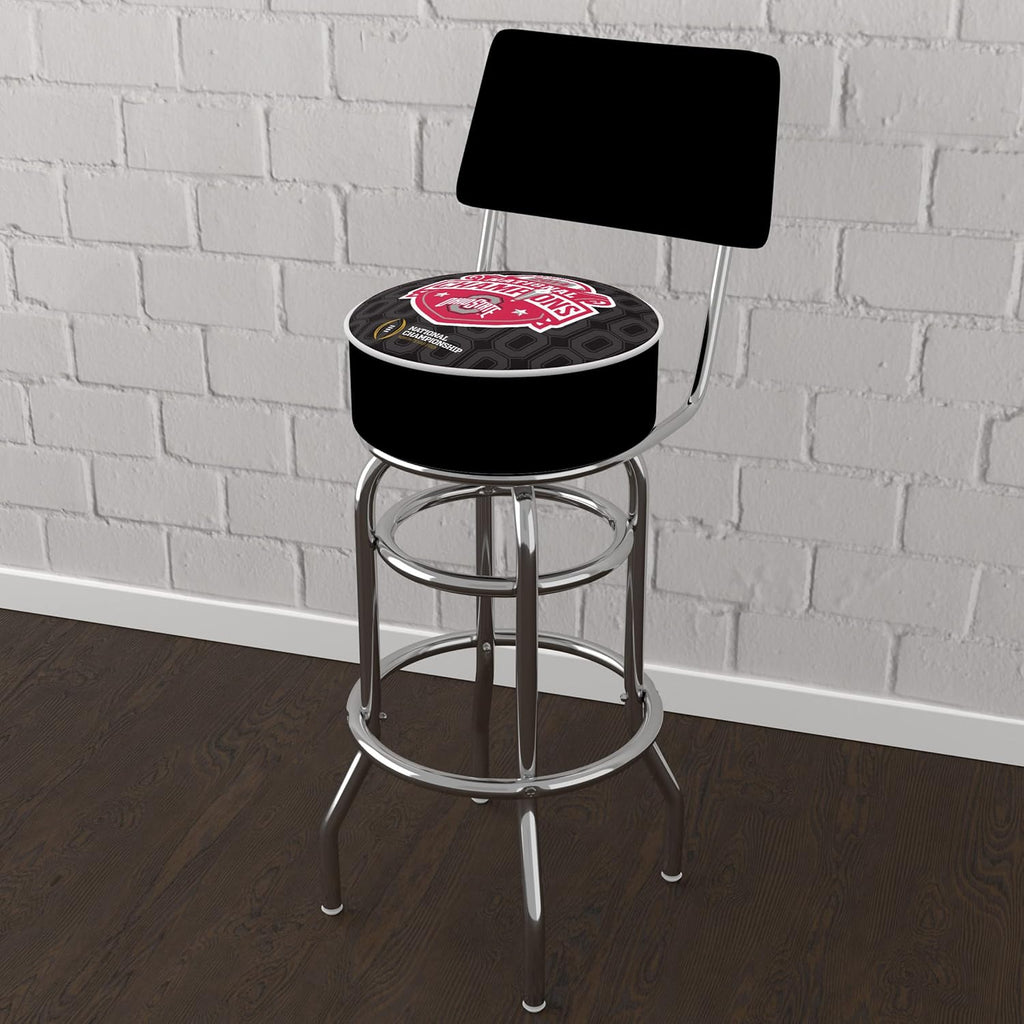 Black Swivel Bar Stool with Foam Padded Seat and Back Z83949