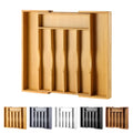 Bamboo Adjustable Expandable Silverware Tray A41877
