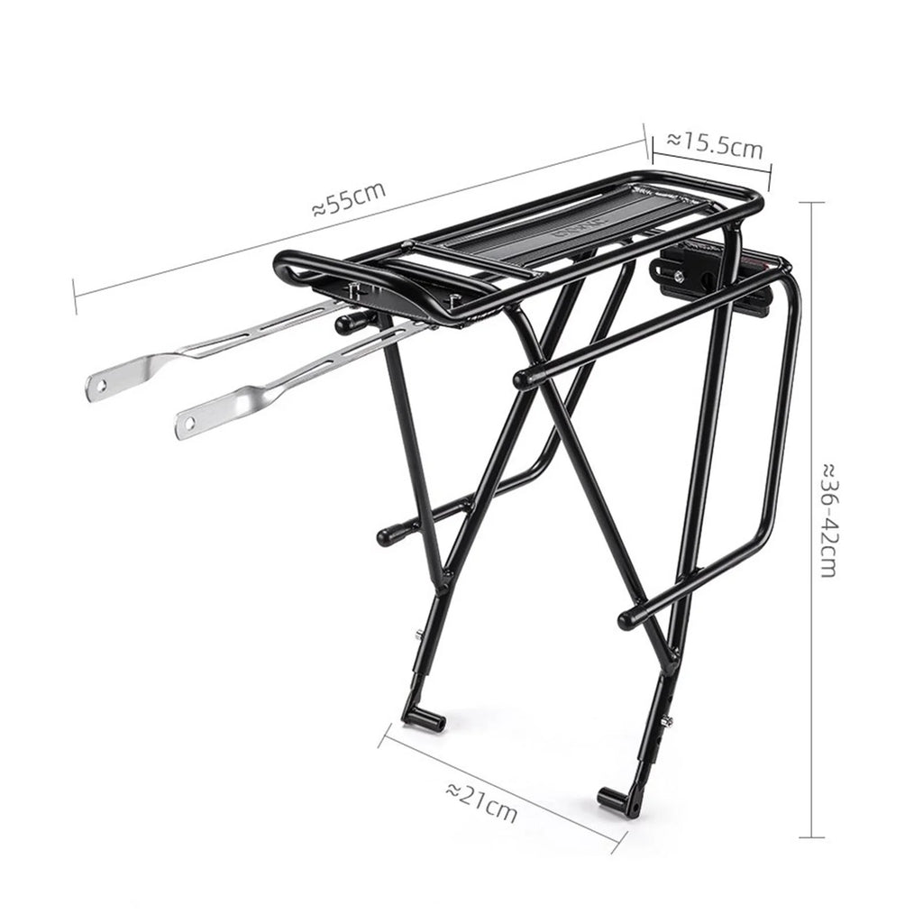 Black Durable Bike Cargo Rear Rack with Reflector A650020