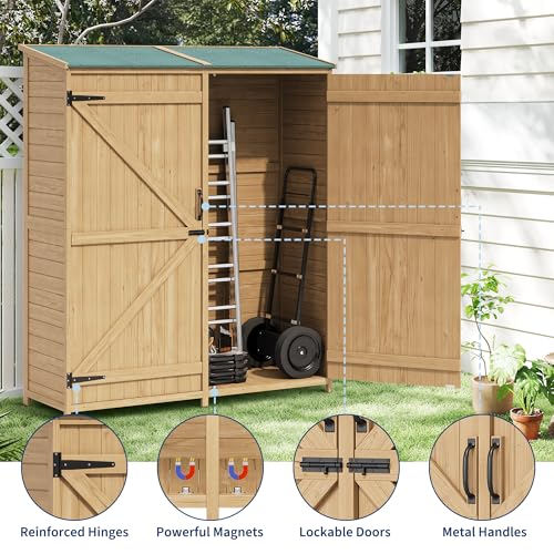 33.52 CU.FT Outdoor Storage Shed with Waterproof Asphalt Roof C3619