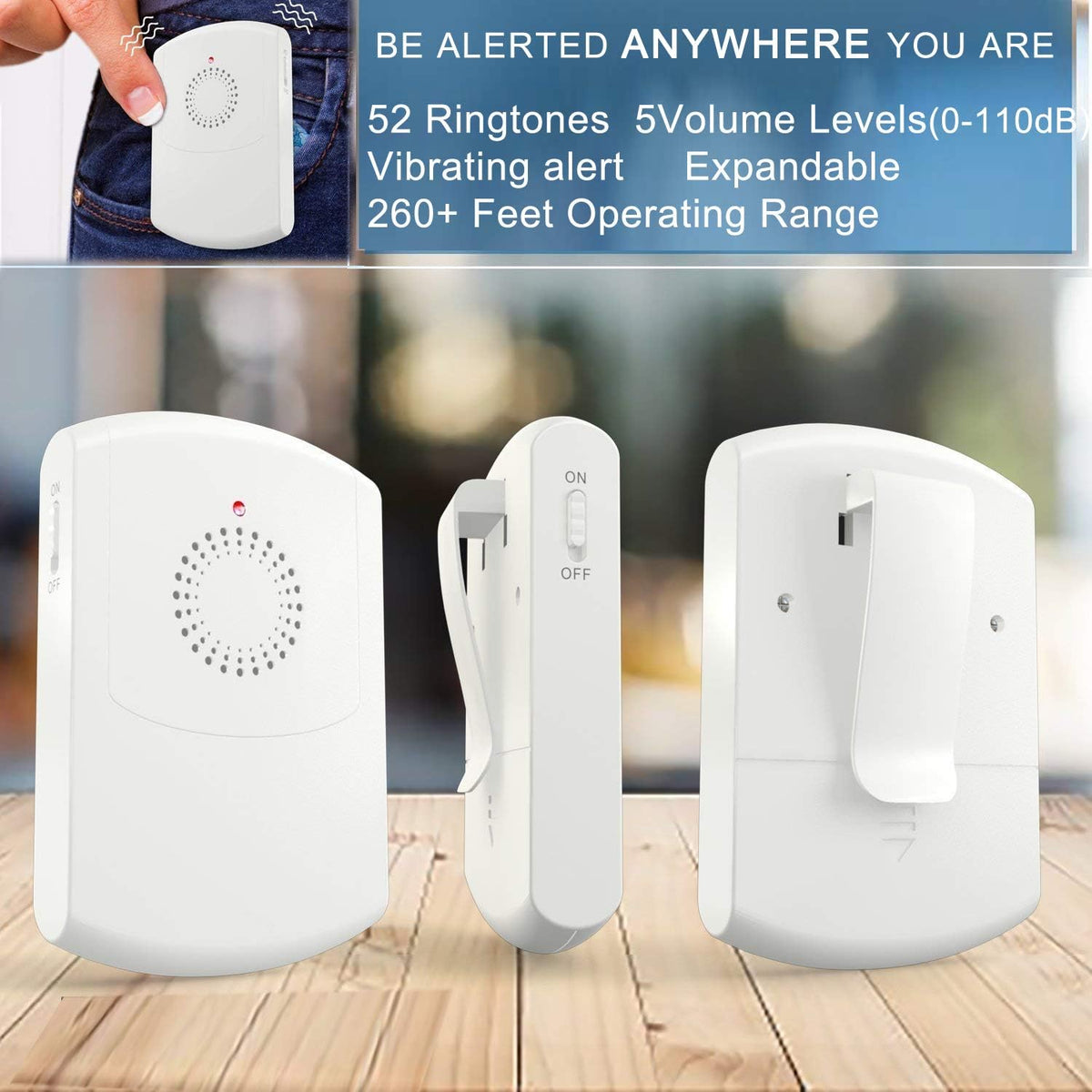 Wireless Motion Sensor Alert Alarm with 3 Receiver 2 Monitor Motion O541