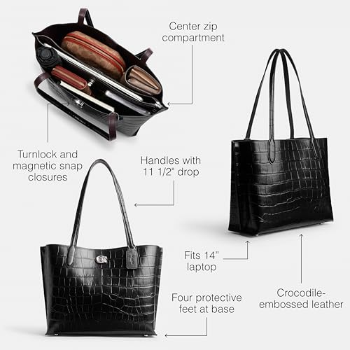 Embossed Croc Willow Tote O935