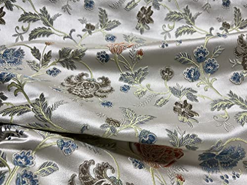Red Woven Jacquard Floral Heavy Furnishing Fabric 54 inches D501