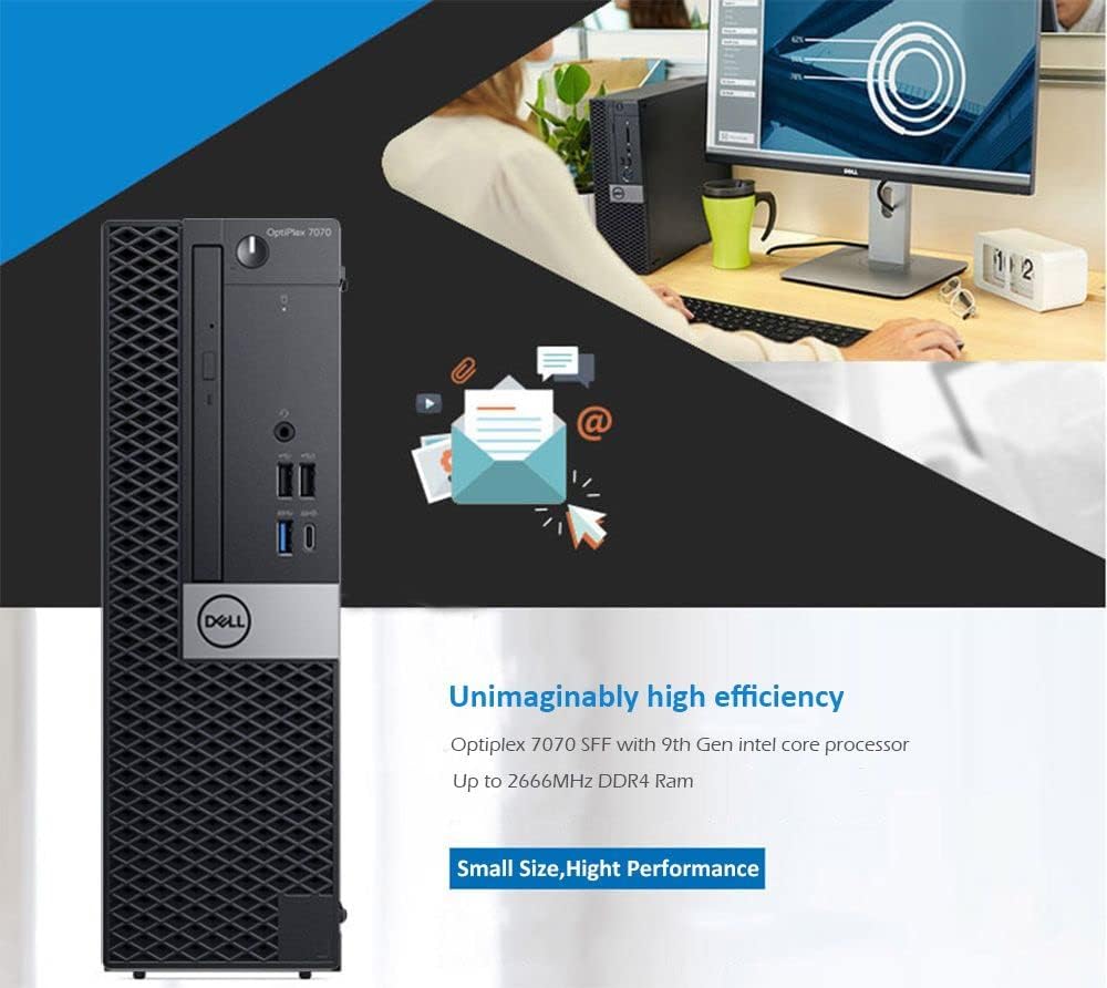 Dell OptiPlex 7070 SFF Desktop Computer, Intel Hexa Core i7-8700 3.20GHz, 16GB DDR4 RAM, 1TB NVMe M.2 SSD, Windows 11 Pro, Wireless Keyboard & Mouse P6492