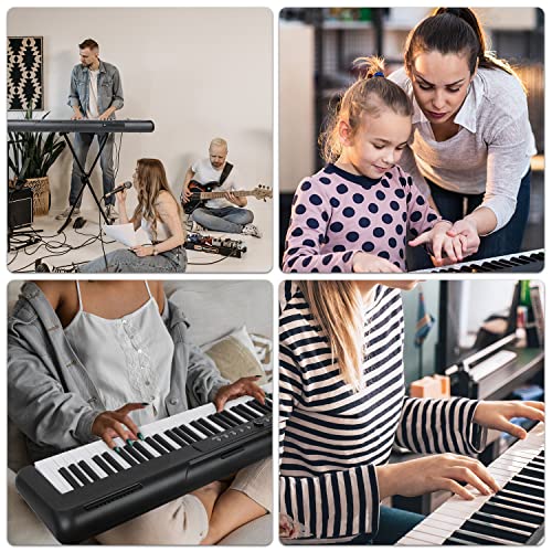 88 Key Semi Weighted Electric Digital Piano with Sustain Pedal, Power Supply, Stand, Carrying Case, Headphones L884456