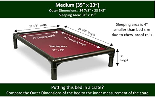 Walnut PVC Heavy Duty Vinyl Dog Bed 50" x 36" Q342