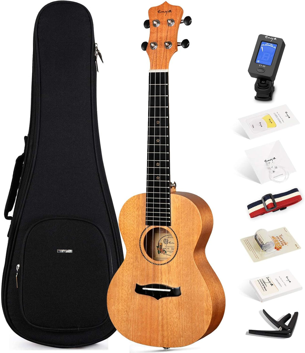 Blue 23 Inch Solid Mahogany Top Concert Ukulele with Starter Kit W7858