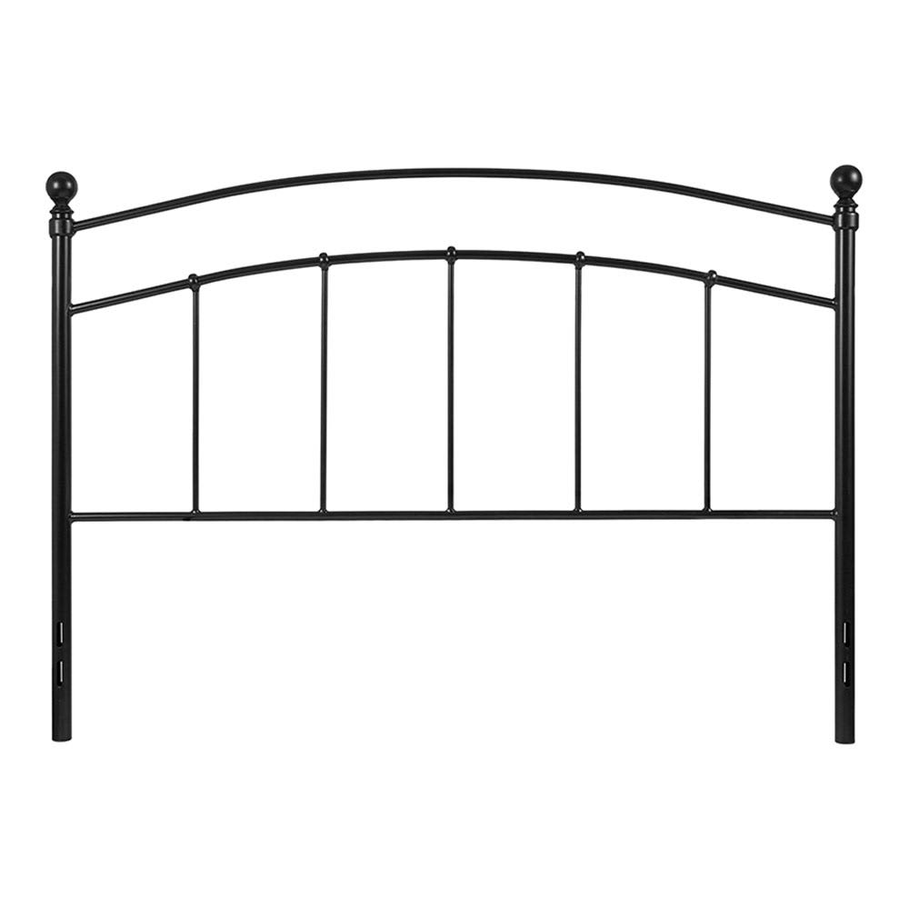 Black Metal Queen Size Open Slat Headboard N47485