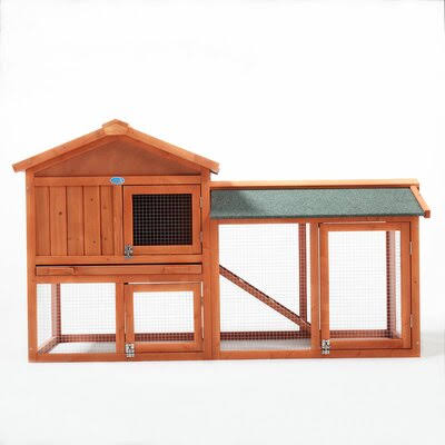 2 Story Outdoor Wooden Chicken Coop Rabbit Hutch Cage G192624