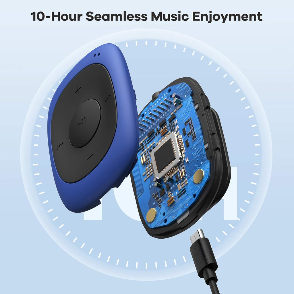 Blue 8GB Clip MP3 Player with FM Radio F528167