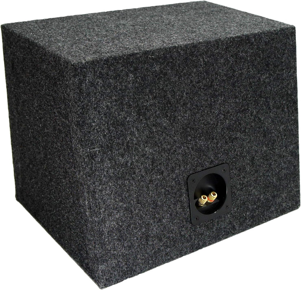 Single 10" Sealed Subwoofer Rear Angle Sub Box Enclosure 5/8" MDF Wood Pack of 2 C534