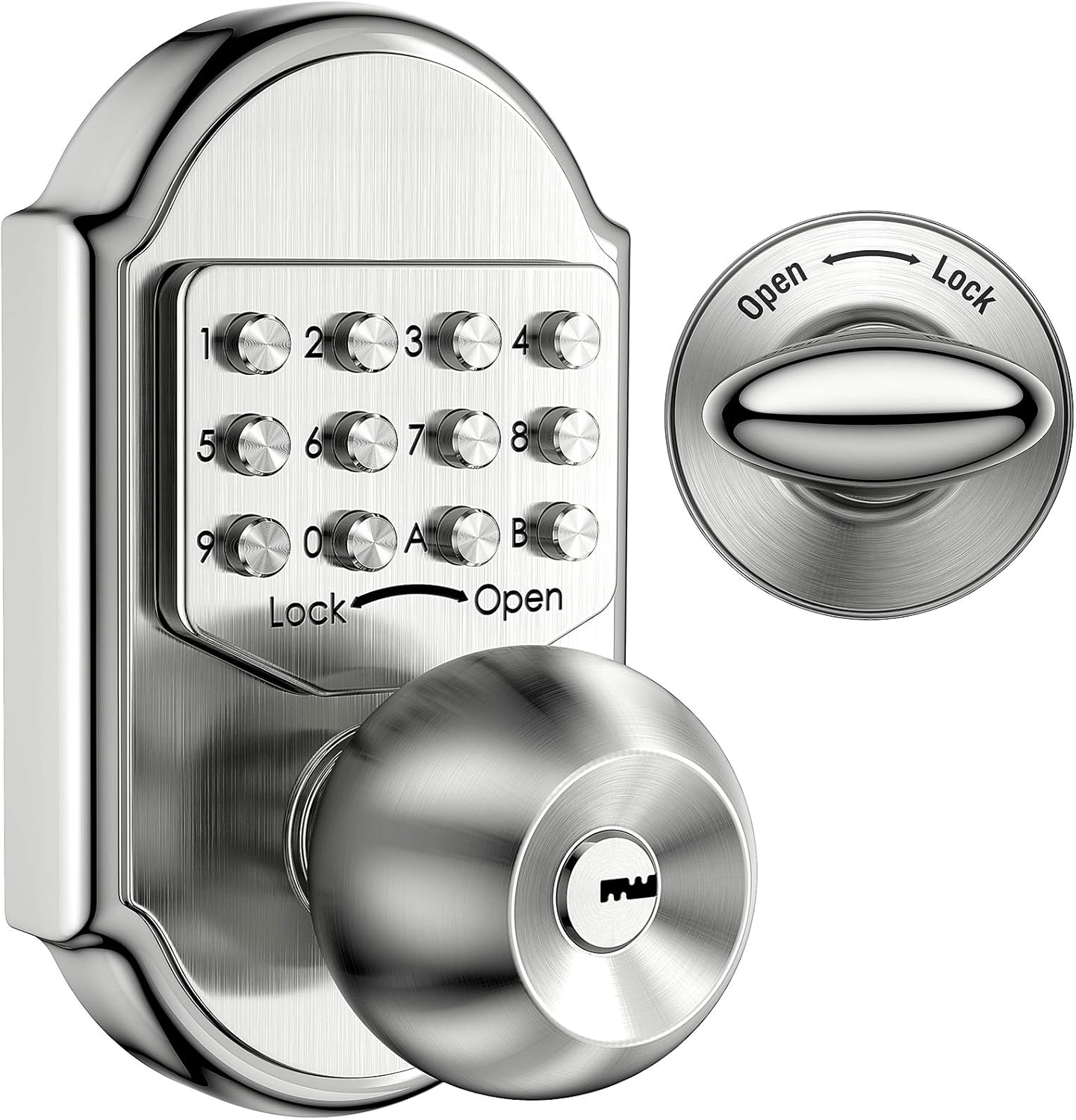 Keyless Entry Deadbolt Stainless Steel Digital Code Keypad Door Knob Weatherproof Pack of 2 U250