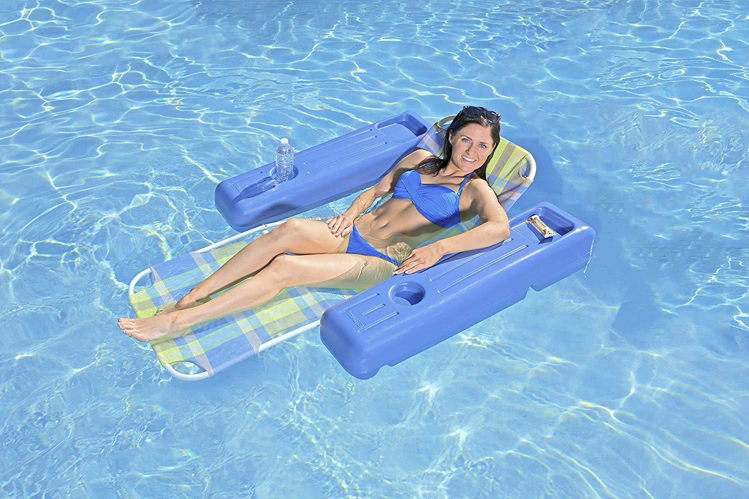 Caribbean Plaid Swimming Pool Lounge Float E496859