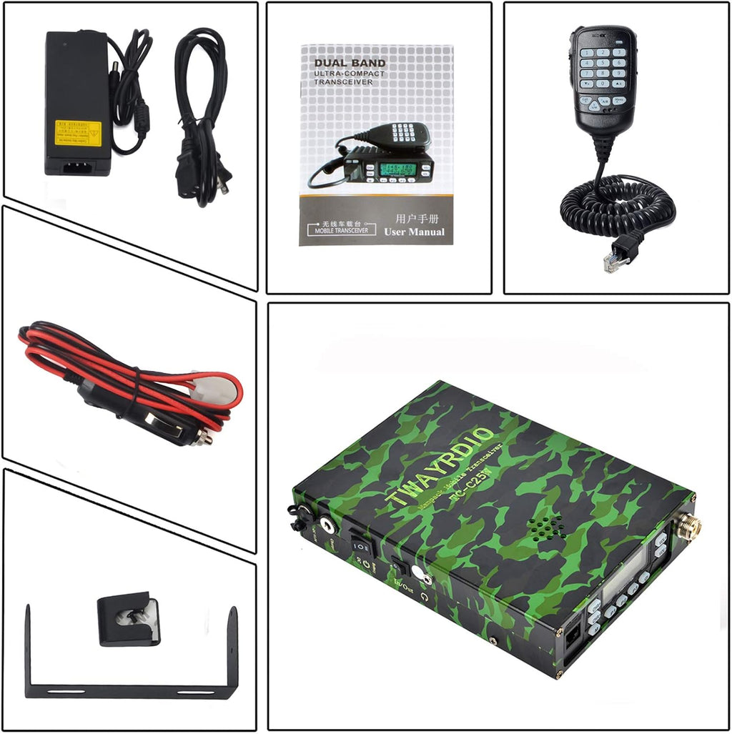 Dual Band VHF UHF Portable Ham Amateur Radio with Programming Cable O153875