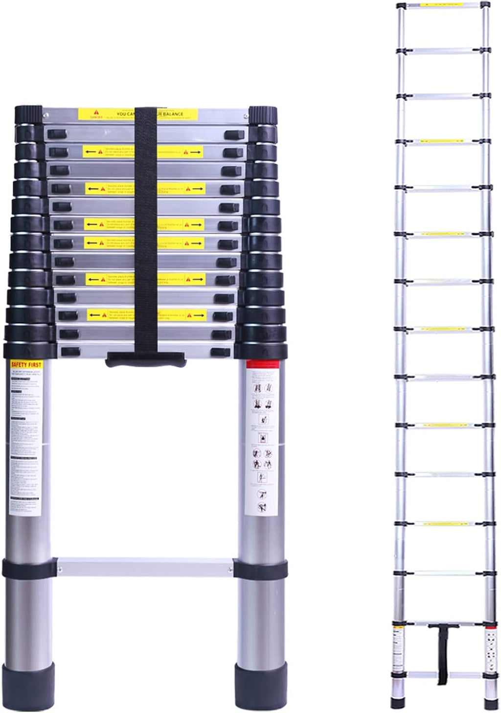 19.7FT Telescopic Extension Ladder, 330LB Capacity G40793
