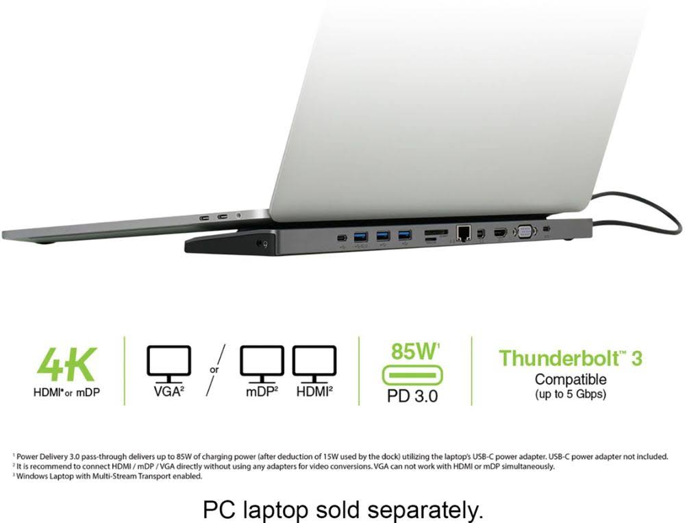 USB-C Laptop Docking Station with Power Delivery 3.0 J485744